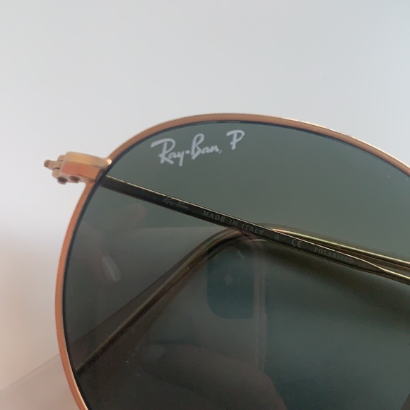 Authentic Polarized Ray-Ban Round Metal Sunglasses - Picture 3 of 4